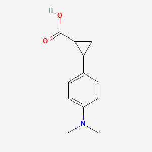 molecular formula C12H15NO2 B1288636 2-[4-(Dimethylamino)phenyl]cyclopropane-1-carboxylic acid CAS No. 1157641-86-5