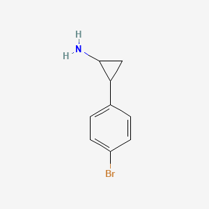 molecular formula C9H10BrN B1288638 2-(4-Bromophenyl)cyclopropanamine CAS No. 90561-75-4