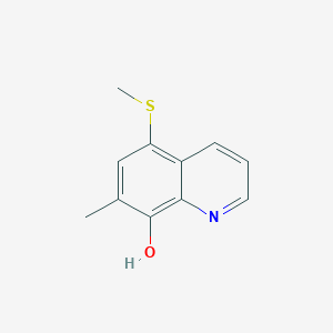 molecular formula C11H11NOS B12886465 7-Methyl-5-(methylsulfanyl)quinolin-8-ol CAS No. 37596-97-7