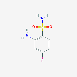 molecular formula C6H7FN2O2S B1288647 2-氨基-4-氟苯-1-磺酰胺 CAS No. 2822-72-2