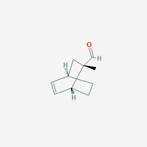 molecular formula C10H14O B128865 Bicyclo[2.2.2]oct-5-ene-2-carboxaldehyde, 2-methyl-, [1R-(1alpha,2alpha,4alpha)]-(9CI) CAS No. 155156-95-9