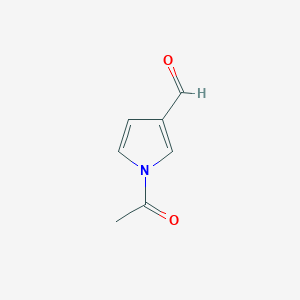 molecular formula C7H7NO2 B12886606 1-Acetyl-1H-pyrrole-3-carbaldehyde 