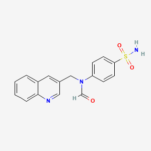 molecular formula C17H15N3O3S B12886636 N-(Quinolin-3-ylmethyl)-N-(4-sulfamoylphenyl)formamide CAS No. 62294-91-1
