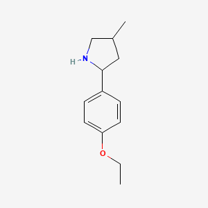 molecular formula C13H19NO B12886659 2-(4-Ethoxyphenyl)-4-methylpyrrolidine 