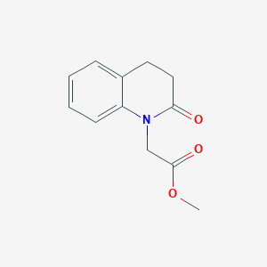 molecular formula C12H13NO3 B1288667 Methyl 2-(2-oxo-1,2,3,4-tetrahydroquinolin-1-yl)acetate 