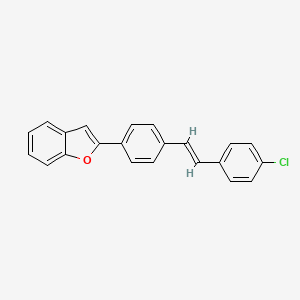 molecular formula C22H15ClO B12886775 2-(4-(4-Chlorostyryl)phenyl)benzofuran 