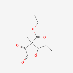 molecular formula C10H14O5 B12886797 Ethyl 2-ethyltetrahydro-3-methyl-4,5-dioxo-3-furoate CAS No. 94088-20-7