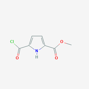 molecular formula C7H6ClNO3 B12886833 methyl 5-(chlorocarbonyl)-1H-pyrrole-2-carboxylate CAS No. 347362-31-6