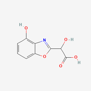 molecular formula C9H7NO5 B12886846 2-(Carboxy(hydroxy)methyl)-4-hydroxybenzo[d]oxazole 