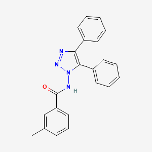 molecular formula C22H18N4O B12887048 N-(4,5-Diphenyl-1H-1,2,3-triazol-1-yl)-3-methylbenzamide CAS No. 61588-69-0