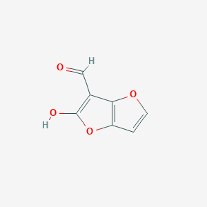 molecular formula C7H4O4 B12887100 3-(Hydroxymethylene)furo[3,2-b]furan-2(3H)-one 