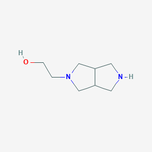 molecular formula C8H16N2O B12887129 2-(Hexahydropyrrolo[3,4-c]pyrrol-2(1H)-yl)ethanol 