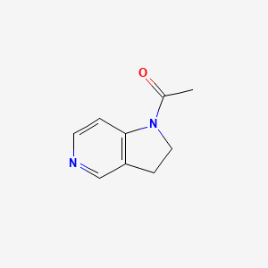 molecular formula C9H10N2O B12887151 1-(2,3-dihydro-1H-pyrrolo[3,2-c]pyridin-1-yl)ethanone 
