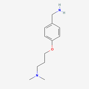 molecular formula C12H20N2O B1288721 4-[3-(Dimethylamino)propoxy]benzylamine CAS No. 91637-76-2
