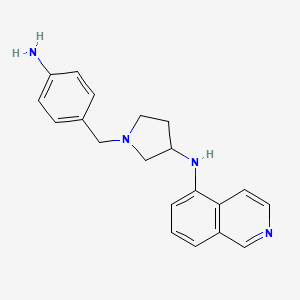 molecular formula C20H22N4 B12887256 N-(1-(4-aminobenzyl)pyrrolidin-3-yl)isoquinolin-5-amine CAS No. 675133-16-1