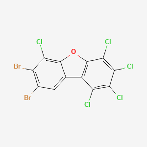 molecular formula C12HBr2Cl5O B12887289 7,8-Dibromo-1,2,3,4,6-pentachlorodibenzo[b,d]furan 