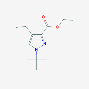 molecular formula C12H20N2O2 B12887363 Ethyl 1-(tert-butyl)-4-ethyl-1H-pyrazole-3-carboxylate 