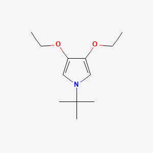 molecular formula C12H21NO2 B12887368 1-(tert-Butyl)-3,4-diethoxy-1H-pyrrole 