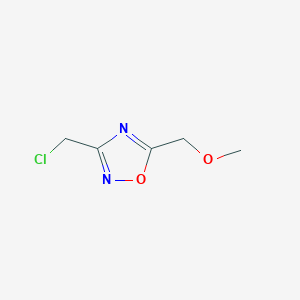 molecular formula C5H7ClN2O2 B1288744 3-(Chloromethyl)-5-(methoxymethyl)-1,2,4-oxadiazole CAS No. 1015846-54-4