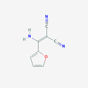 molecular formula C8H5N3O B12887475 2-(Amino(furan-2-yl)methylene)malononitrile 