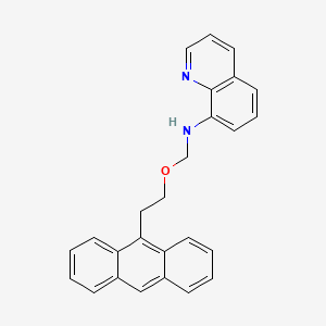 molecular formula C26H22N2O B12887586 N-((2-(Anthracen-9-yl)ethoxy)methyl)quinolin-8-amine CAS No. 848137-02-0