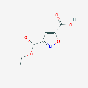 molecular formula C7H7NO5 B1288762 3-(Ethoxycarbonyl)isoxazole-5-carboxylic acid CAS No. 133674-44-9