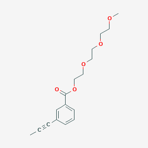 molecular formula C17H22O5 B12887649 Benzoic acid, 3-(1-propynyl)-, 2-[2-(2-methoxyethoxy)ethoxy]ethyl ester CAS No. 616886-29-4