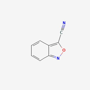 molecular formula C8H4N2O B12887700 2,1-Benzoxazole-3-carbonitrile CAS No. 90348-25-7