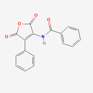 molecular formula C17H11NO4 B12887702 N-(2,5-Dioxo-4-phenyl-2,5-dihydrofuran-3-yl)benzamide CAS No. 61589-58-0