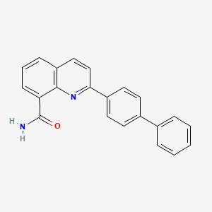 molecular formula C22H16N2O B12887743 2-([1,1'-Biphenyl]-4-yl)quinoline-8-carboxamide CAS No. 655222-58-5