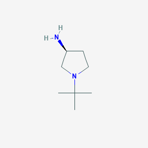 molecular formula C8H18N2 B12887787 (S)-1-(tert-Butyl)pyrrolidin-3-amine 