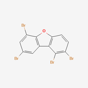 molecular formula C12H4Br4O B12887796 1,2,6,8-Tetrabromo-dibenzofuran CAS No. 617707-68-3