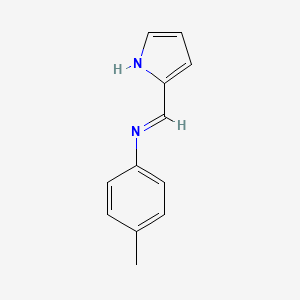 molecular formula C12H12N2 B12887836 Benzenamine, 4-methyl-N-(1H-pyrrol-2-ylmethylene)- CAS No. 14479-37-9