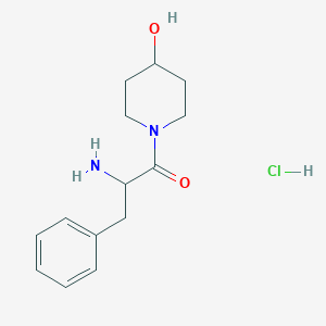 molecular formula C14H21ClN2O2 B1288792 2-氨基-1-(4-羟基-1-哌啶基)-3-苯基-1-丙酮盐酸盐 CAS No. 1236254-62-8