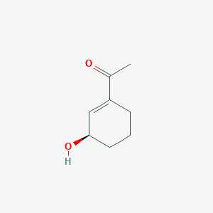 molecular formula C8H12O2 B128881 Ethanone, 1-(3-hydroxy-1-cyclohexen-1-YL)-, (R)-(9CI) CAS No. 145788-51-8