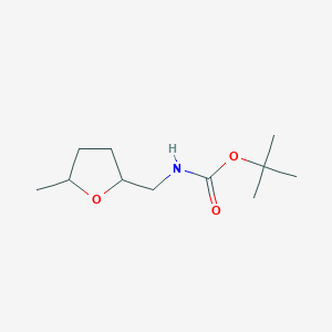 molecular formula C11H21NO3 B12888304 tert-Butyl ((5-methyltetrahydrofuran-2-yl)methyl)carbamate 