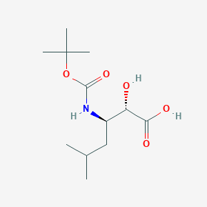 molecular formula C12H23NO5 B1288831 (2S,3R)-3-((tert-Butoxycarbonyl)amino)-2-hydroxy-5-methylhexanoic acid CAS No. 73397-25-8