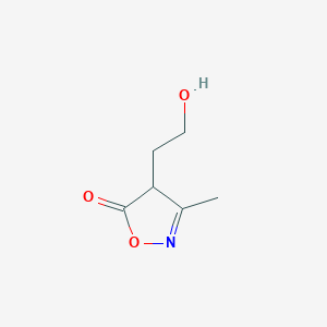 molecular formula C6H9NO3 B12888400 4-(2-Hydroxyethyl)-3-methyl-1,2-oxazol-5(4h)-one CAS No. 10244-78-7