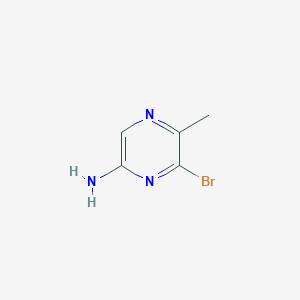 molecular formula C5H6BrN3 B1288844 6-溴-5-甲基吡嗪-2-胺 CAS No. 74290-68-9