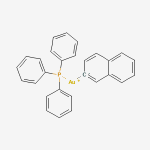 molecular formula C28H22AuP B12888455 2-Naphthalenyl(triphenylphosphine)gold 