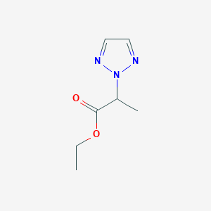 molecular formula C7H11N3O2 B12888480 Ethyl 2-(2H-1,2,3-triazol-2-yl)propanoate 