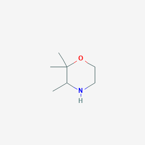 molecular formula C7H15NO B1288861 2,2,3-Trimethylmorpholine 