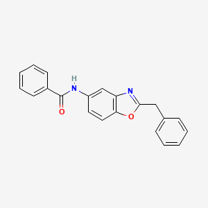 molecular formula C21H16N2O2 B12888622 N-(2-benzyl-1,3-benzoxazol-5-yl)benzamide CAS No. 590393-83-2