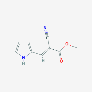 molecular formula C9H8N2O2 B12888634 Methyl 2-cyano-3-(1H-pyrrol-2-yl)acrylate CAS No. 115324-60-2