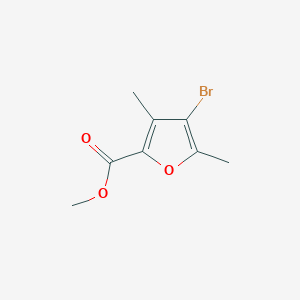 molecular formula C8H9BrO3 B12888662 Methyl 4-bromo-3,5-dimethylfuran-2-carboxylate 