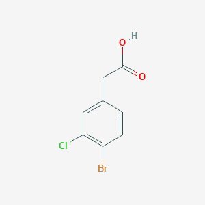 molecular formula C8H6BrClO2 B1288874 2-(4-Bromo-3-chlorophenyl)acetic acid CAS No. 1261643-24-6