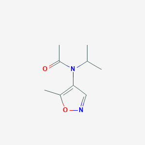 molecular formula C9H14N2O2 B12888741 Acetamide, N-(1-methylethyl)-N-(5-methyl-4-isoxazolyl)- 