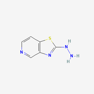 molecular formula C6H6N4S B1288880 2-Hydrazinylthiazolo[4,5-c]pyridine CAS No. 65128-68-9