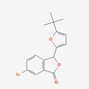 molecular formula C16H15BrO3 B12889003 6-bromo-3-(5-(tert-butyl)furan-2-yl)isobenzofuran-1(3H)-one CAS No. 917571-20-1