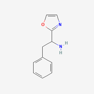 molecular formula C11H12N2O B12889140 1-(Oxazol-2-yl)-2-phenylethanamine 